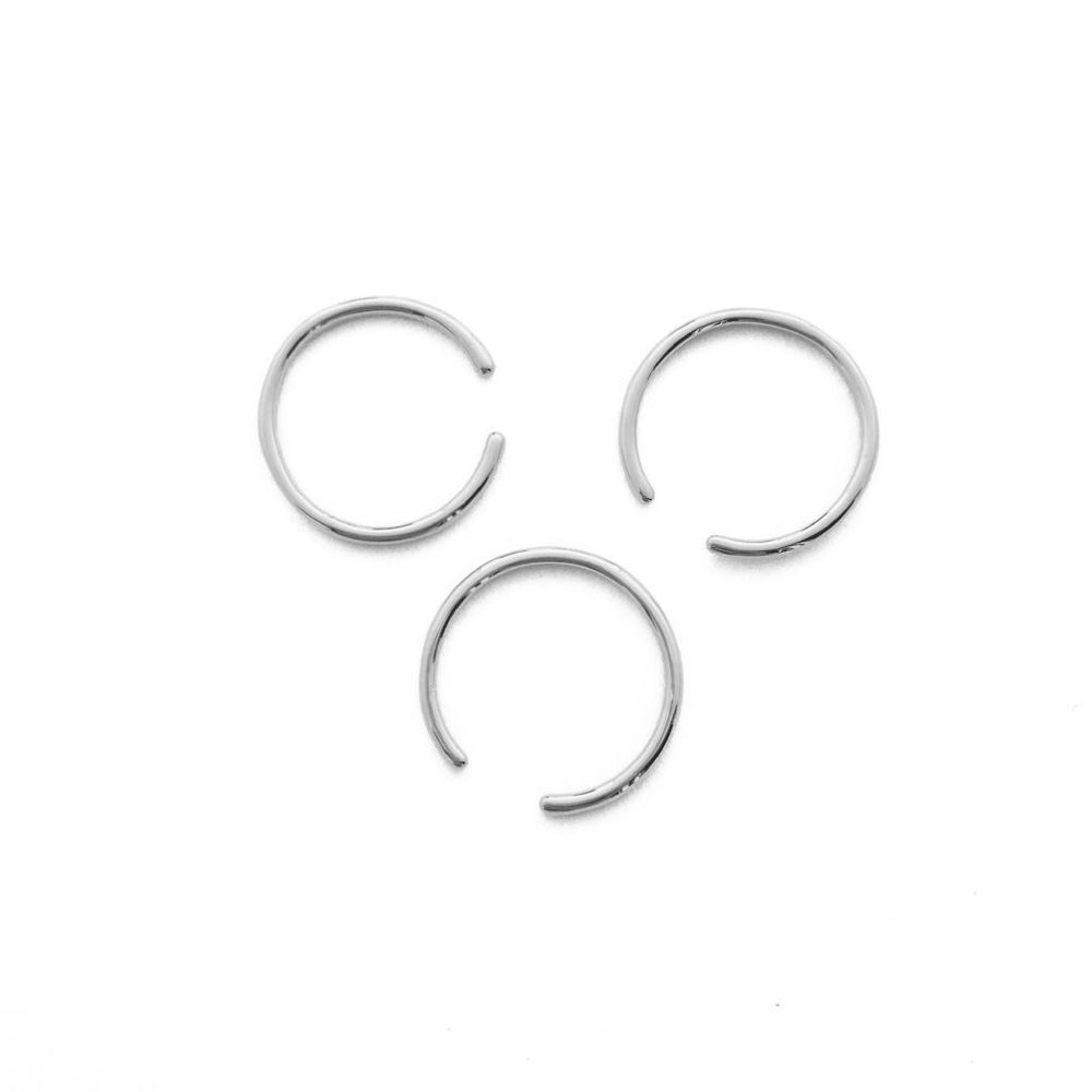 Honeycat Open Skinny Stacking Ring Trio in Silver